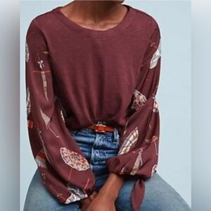 MUST GO BY 6/30  Anthropologie Akemi + Kin Maroon Maybelle Umbrella Top